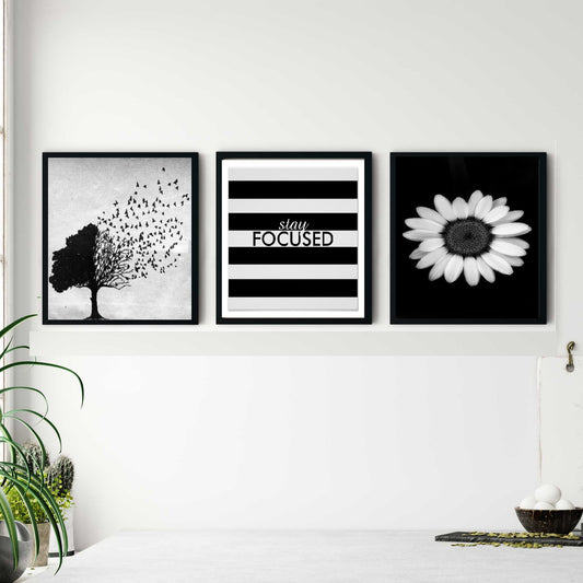 8x10 inch Picture Frames 3 PCS Wall photo frame Glass front Black Picture Frame & Room Decor Foto frame